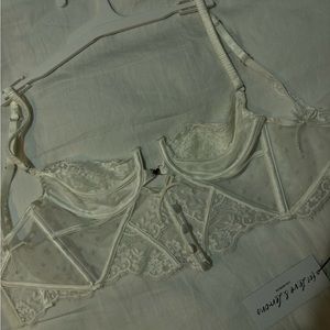 White lace for love and lemons corset bra